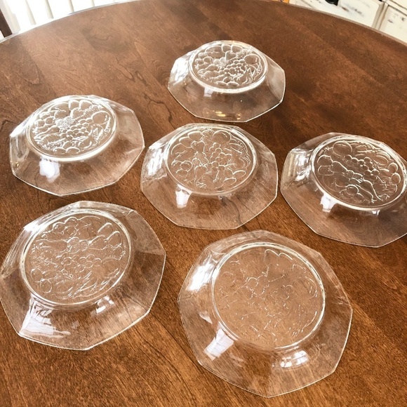 FELIX POTIN, La Parisienne, RARE, Vintage, Octagonal, Glass, Dessert Plates, 6 - Picture 7 of 16